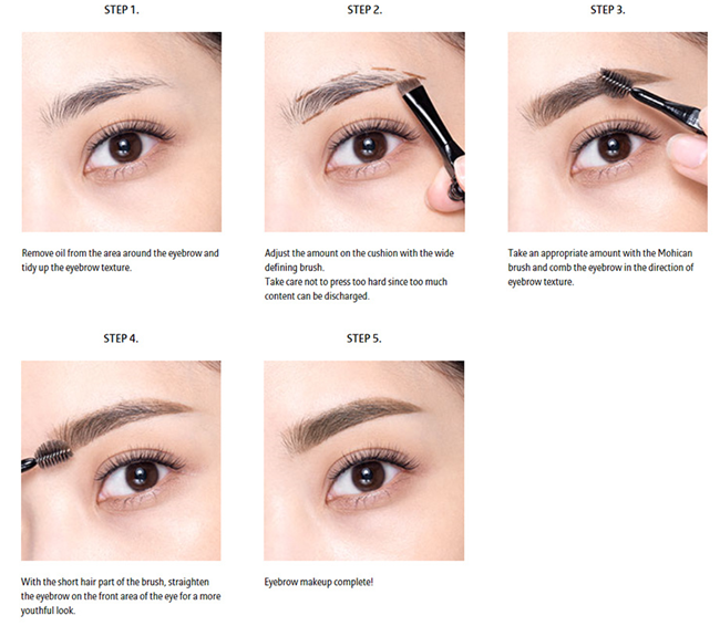 Wasserdichte Augenbrauen-kosmetische Produkte 2 in 1 zu entfernen Brauen-Kissen stark