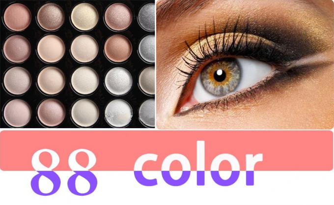Glatte Augen-Make-upkosmetik 88 Smokey-Lidschatten-Palette mit Bürste