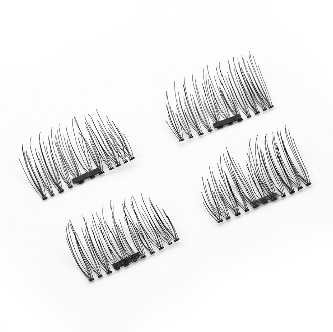 Doppelte magnetische Augen-Make-upwimper-lange gefälschte Wimper-Synthese-Materialien