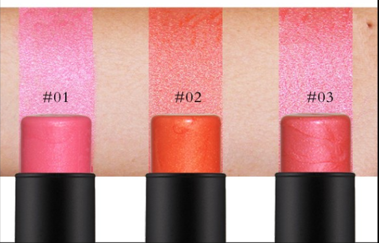 Langlebigen Farben des Make-upbefeuchten die perfekten Schimmer-Cremerouge-Stock-3