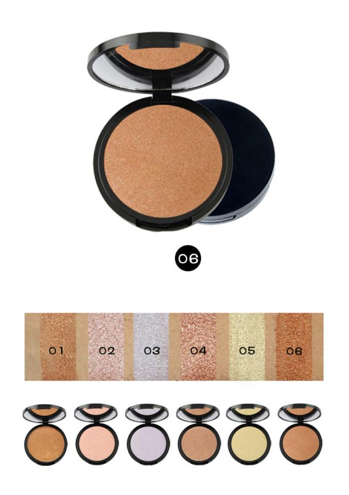 Das 6 Farberhellen make-up gepresster Gesichts-Make-upleuchtmarker, Gesichts-Leuchtmarker-Produkte für Haut