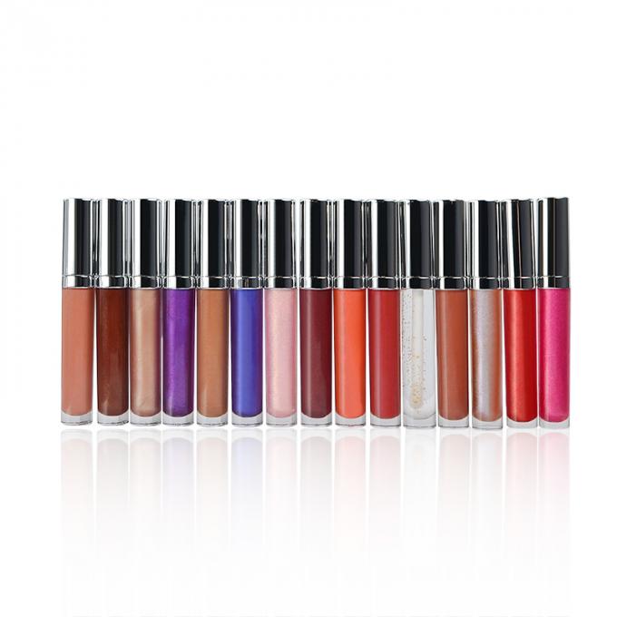 Langlebige Schimmer-Eigenmarke der Lippenkosmetischen Produkte 15 Farbflüssiges Lipgloss-Rohr