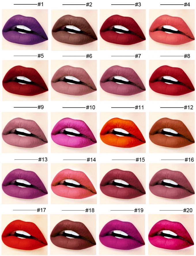 Wasserdichte Farbflüssiger Lippenstift der Lippenkosmetischen Produkte der Eigenmarken-20 nicht klebrig