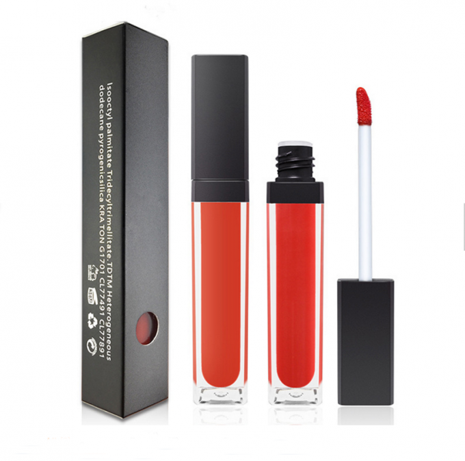 Rohr-Aufkleber Lipgloss der Kosmetik-Lippenkosmetischen Produkte kundenspezifisches Logo 3 Jahre Garantie-
