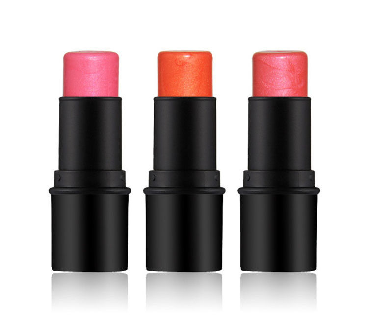 Long Lasting Face Makeup Blush Stick 3 Colors Pigmented Add Moisturizing Ingredients