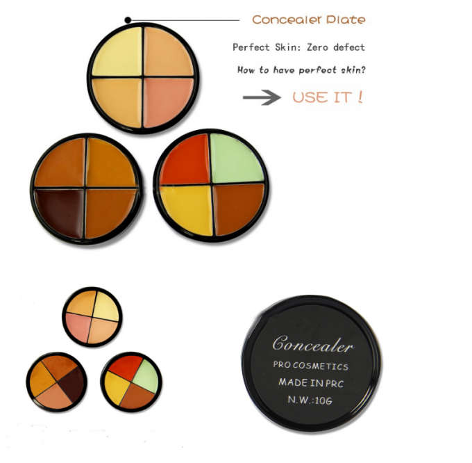 Tägliches Make-upkundenspezifische Farbe, die Abdeckstift für Kreisform der dunklen Flecke korrigiert